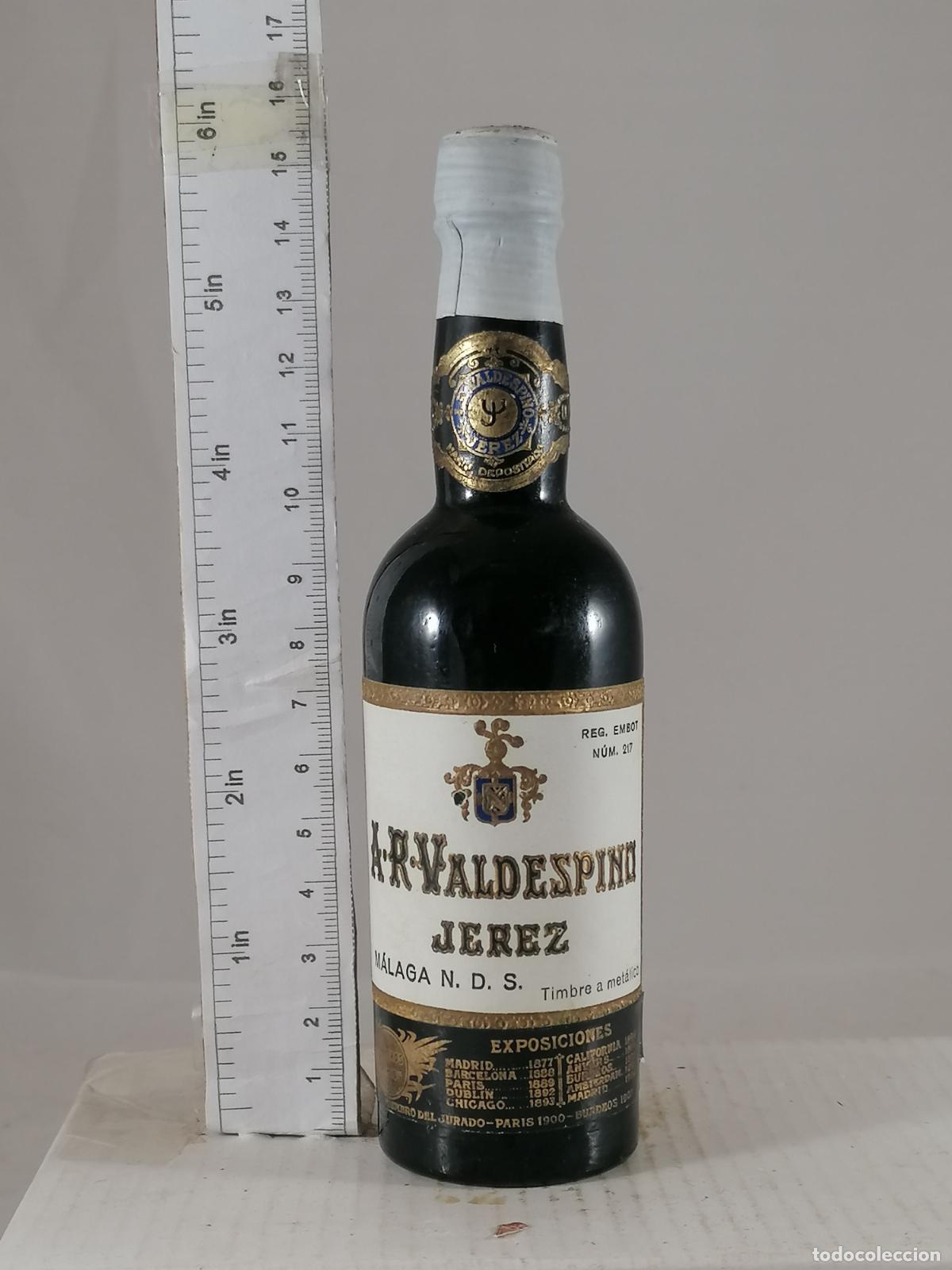 Coleccionismo de vinos y licores: BOTELLITA BOTELLIN MALAGA NDS AR VALDESPINO JEREZ