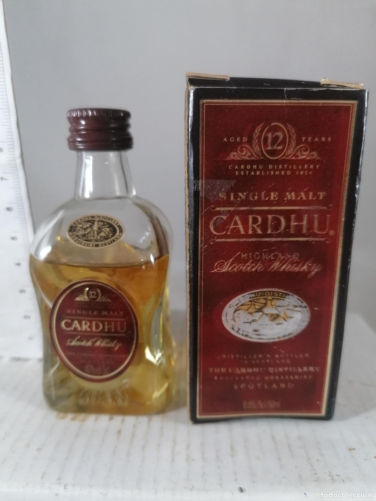 Coleccionismo de vinos y licores: BOTELLITA BOTELLIN WHISKY CARDHU 12 YEARS SINGLE MALT SCOLTLAND + CAJA