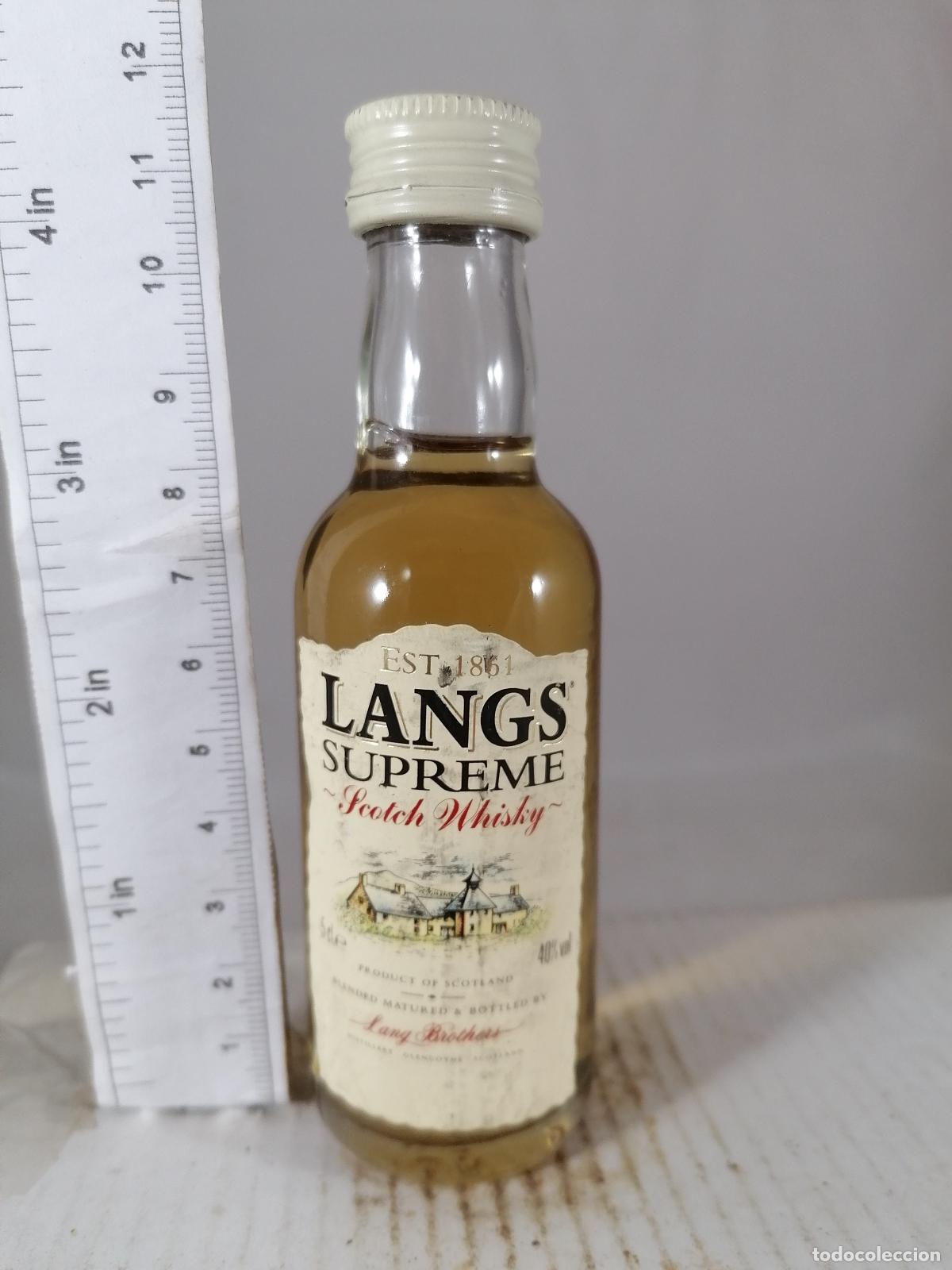 Coleccionismo de vinos y licores: BOTELLITA BOTELLIN WHISKY LANGS SUPREME SCOTCH WHISKY