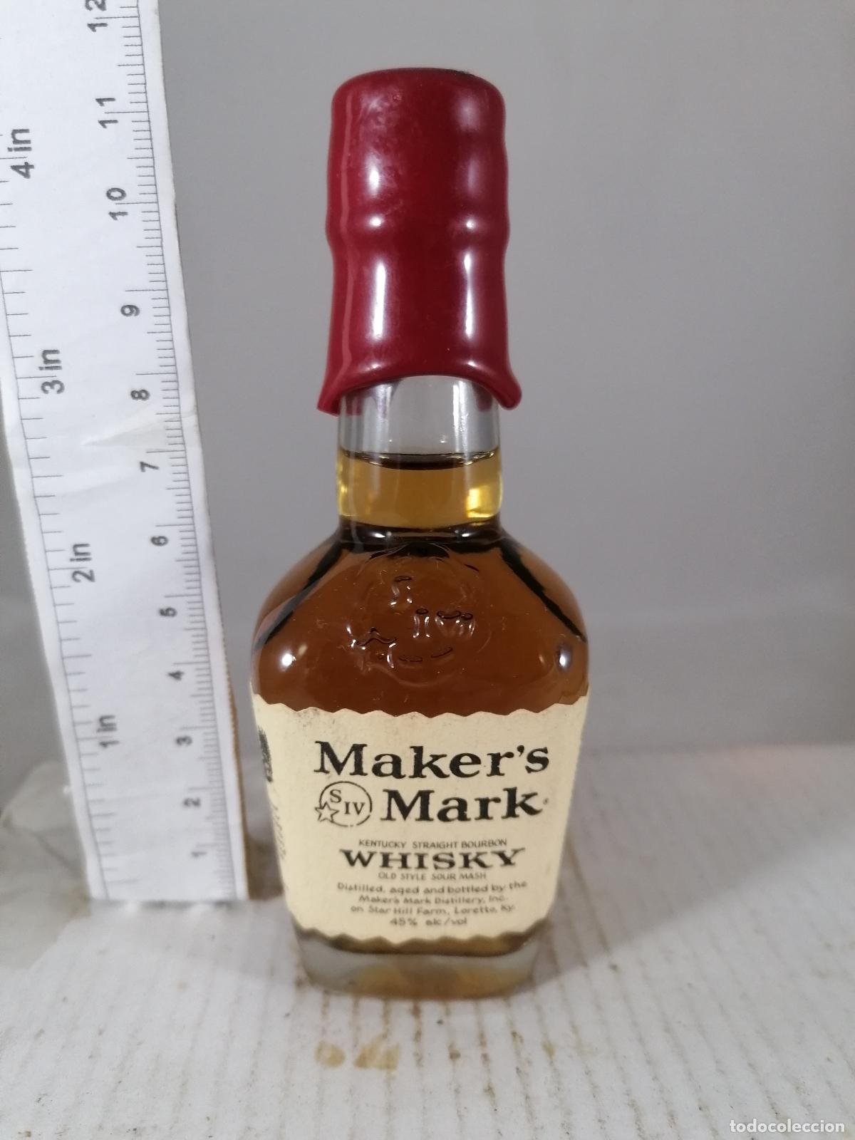 Coleccionismo de vinos y licores: BOTELLITA BOTELLIN WHISKY MAKER&acute;S MARK KENTUCKY STRAIGH BOURBON