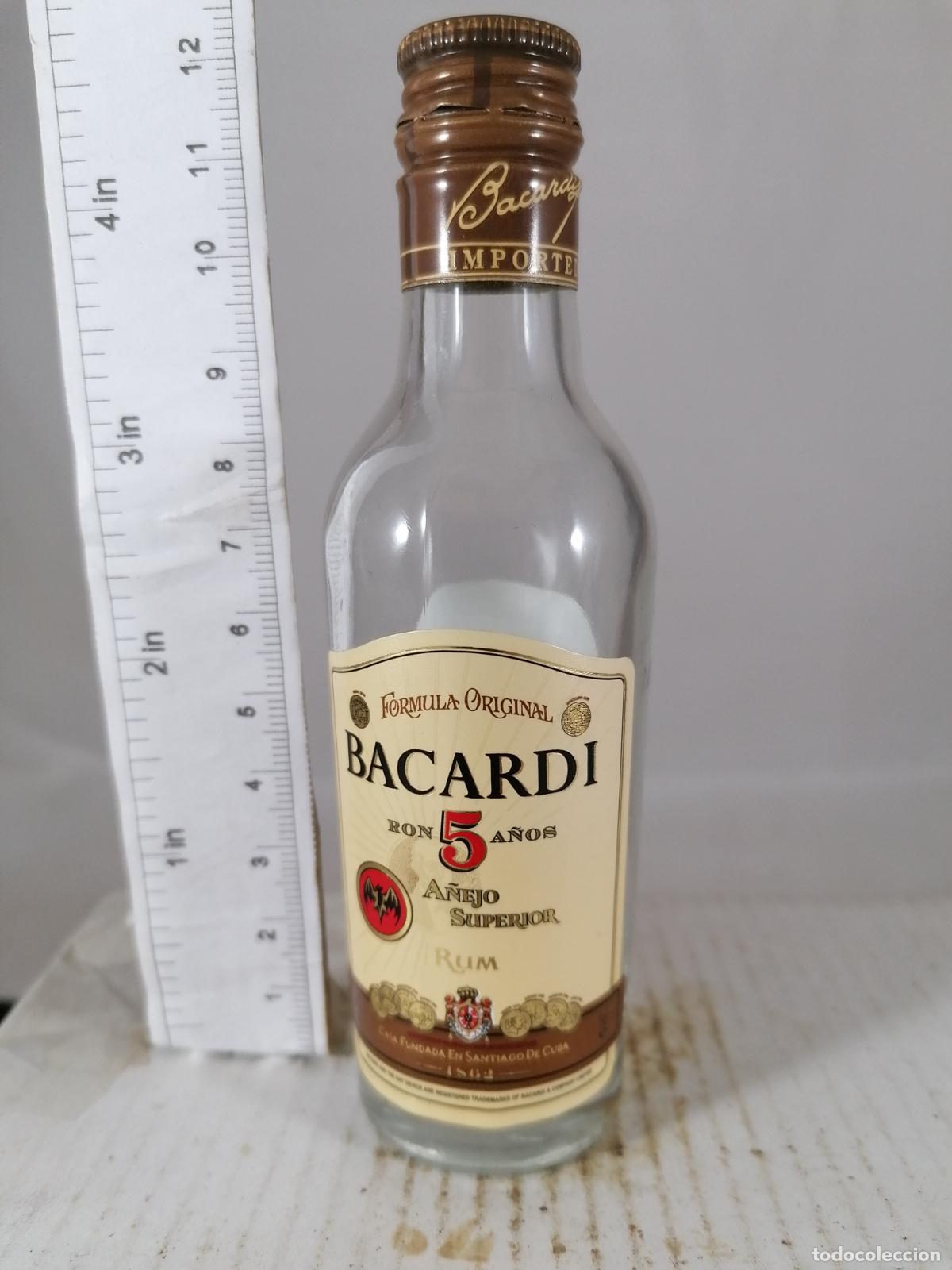 Collection of wines and liquors: BOTELLITA BOTELLIN RON BACARDI 5 A&Ntilde;OS A&Ntilde;EJO SUPERIOR BAHAMAS BACARDI ESPA&Ntilde;A