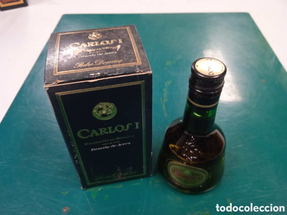 Coleccionismo de vinos y licores: 1 botellita de brandy Carlos I