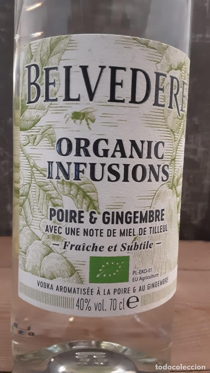 Coleccionismo de vinos y licores: BOTELLA DE VODKA POLACO &rdquo;BELVEDER ORGANIC INFUSIONS&rdquo;, DE PERA Y GENGIBRE CON TOQUE DE MIEL DE TILA.