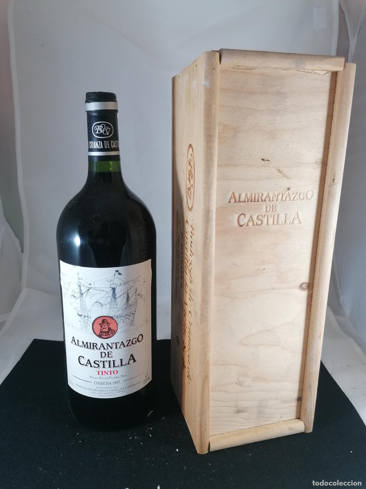 Sammlung von Weinen und Lik&ouml;ren: BOTELLA ALMIRANTAZGO DE CASTILLA TINTO COSECHA 1997 RUEDA VALLADOLID 1.5 LITROS + CAJA