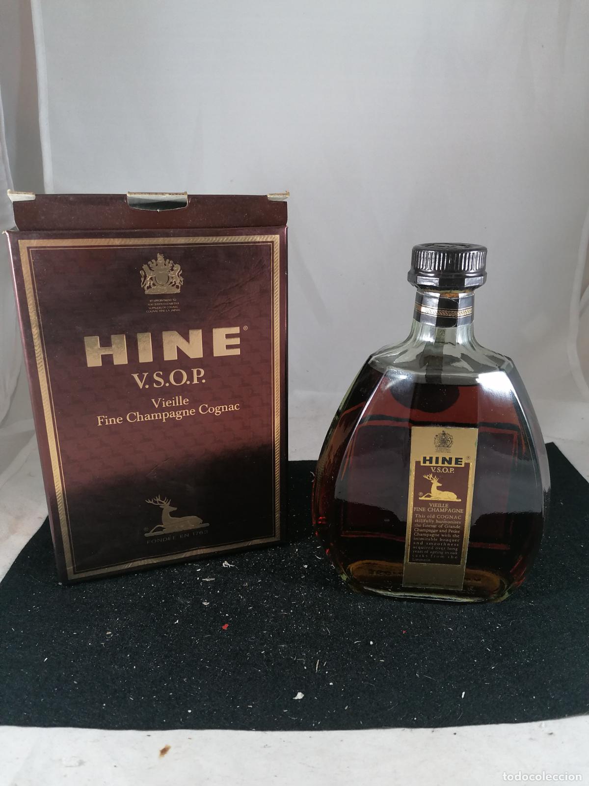 Collection of wines and liquors: BOTELLA + CAJA HINE VSOP VIEILLE FINE CHAMPAGNE COGNAC JARNAC FRANCIA