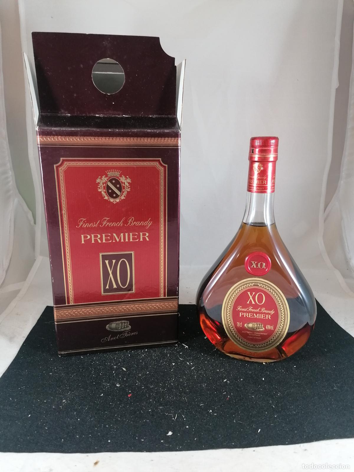 Coleccionismo de vinos y licores: BOTELLA + CAJA ANOT FRERES CHATEAU BERNARD PREMIER XO FINEST FRENCH BRANDY FRANCIA