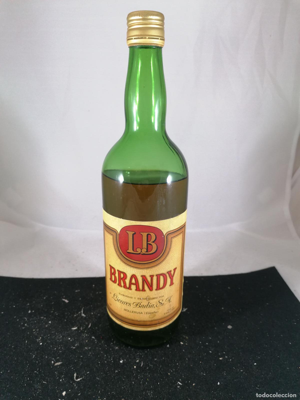 Coleccionismo de vinos y licores: BOTELLA BRANDY LB LICORES BADIA MOLLERUSA LLEIDA ESPA&Ntilde;A