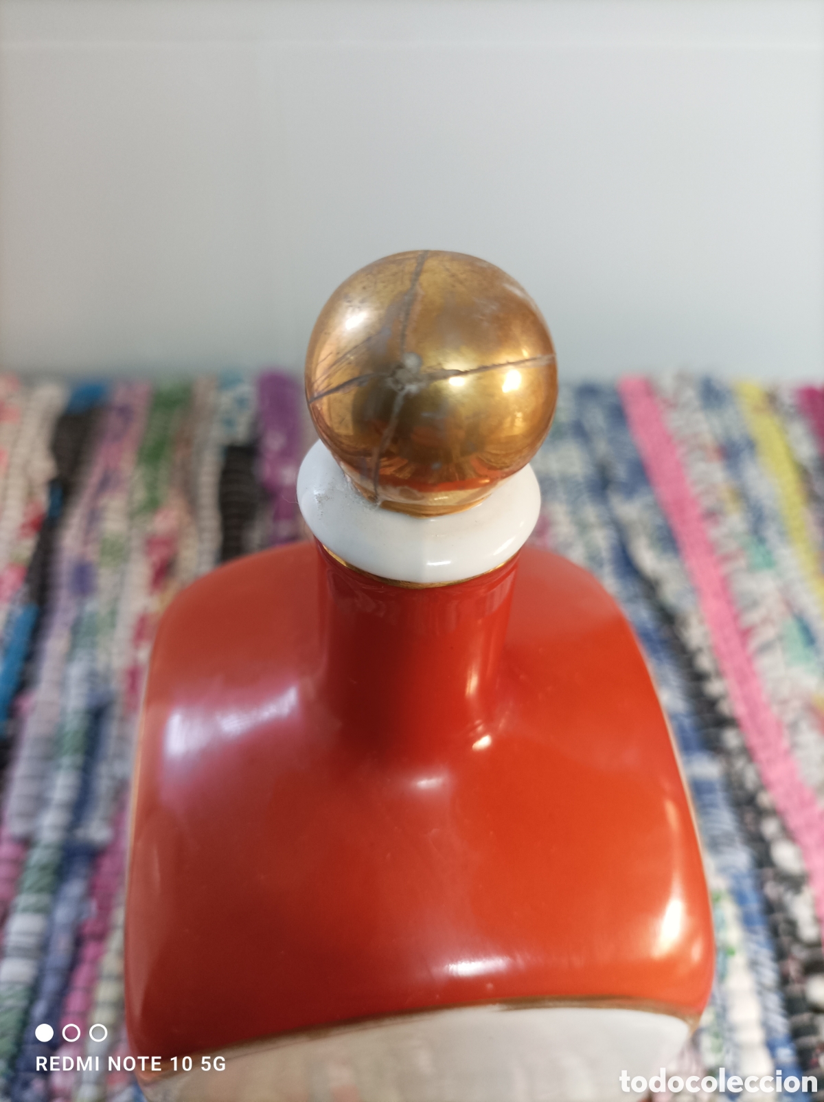 Coleccionismo de vinos y licores: Antigua botella de Brandy Carlos I