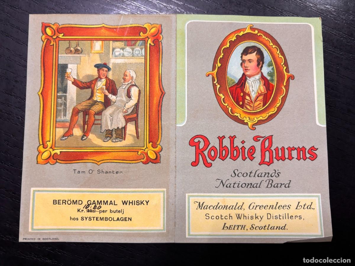 Coleccionismo de vinos y licores: FOLLETO PUBLICITARIO. ROBBIE BURNS. SCOTLAND'S NATIONAL BARD. SCOTCH WHISKY DISTILLERS.
