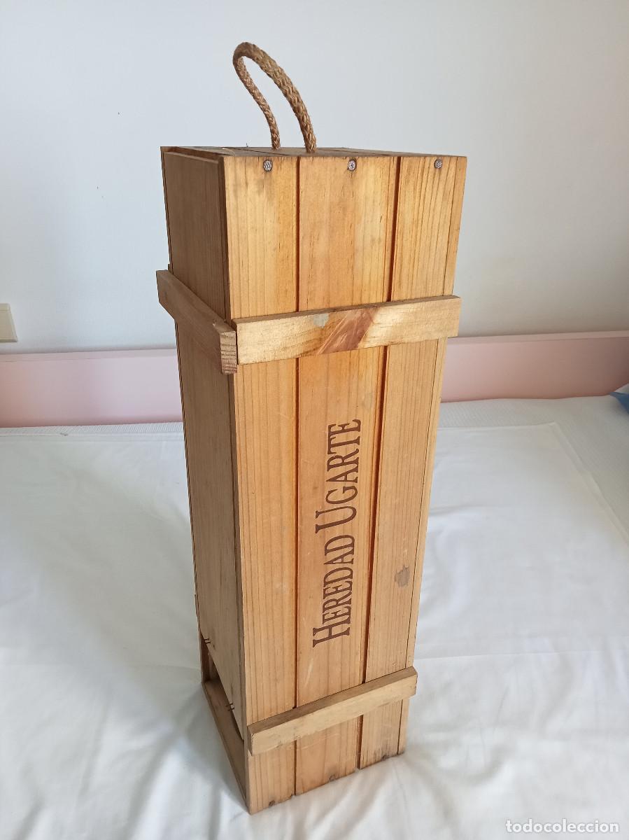 Coleccionismo de vinos y licores: Caja y botella vac&iacute;a Rioja Heredad Ugarte Crianza 1999