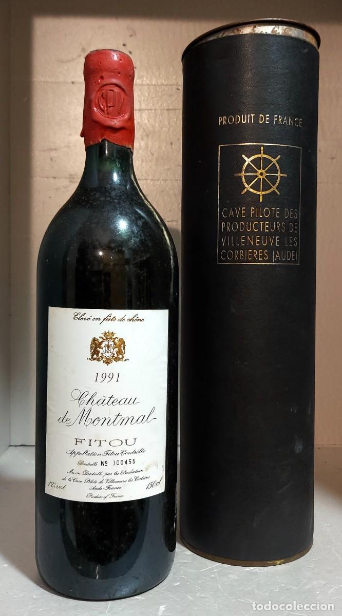 Collection of wines and liquors: NUMULITE F0244Botella de vino magnum Ch&acirc;teau de Montmal Fitou 1995 Villeneuve les Corbieres Aude