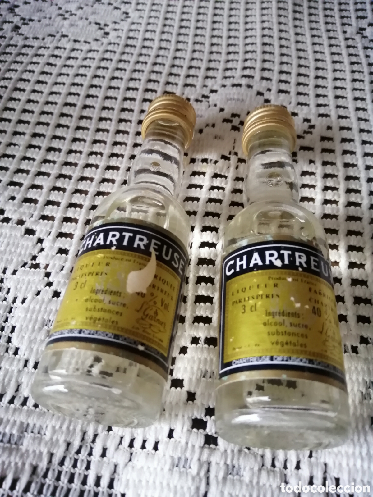Coleccionismo de vinos y licores: DOS BOTELLINES CHARTREUSE - Foto 3