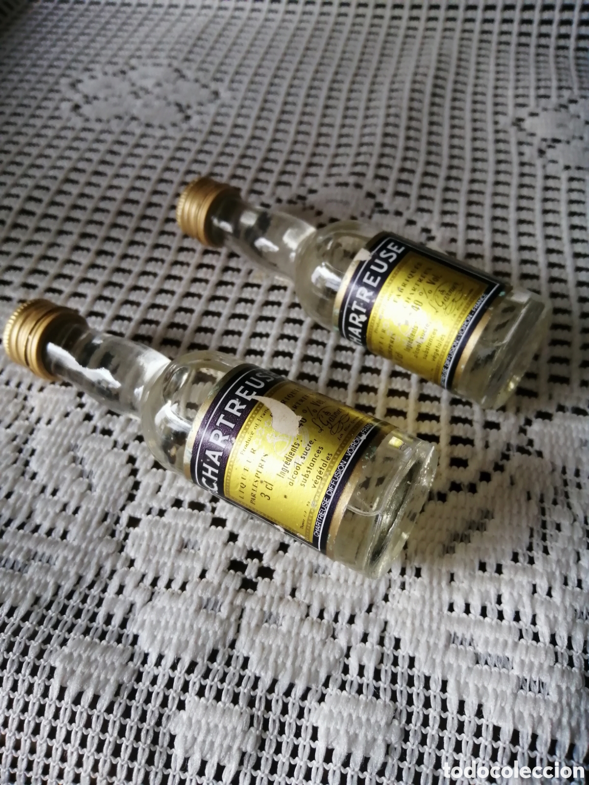 Coleccionismo de vinos y licores: DOS BOTELLINES CHARTREUSE - Foto 4