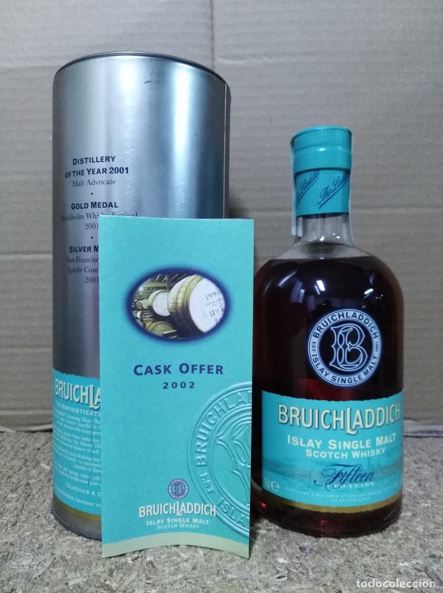Coleccionismo de vinos y licores: Botella Whisky Bruichladdich 2002