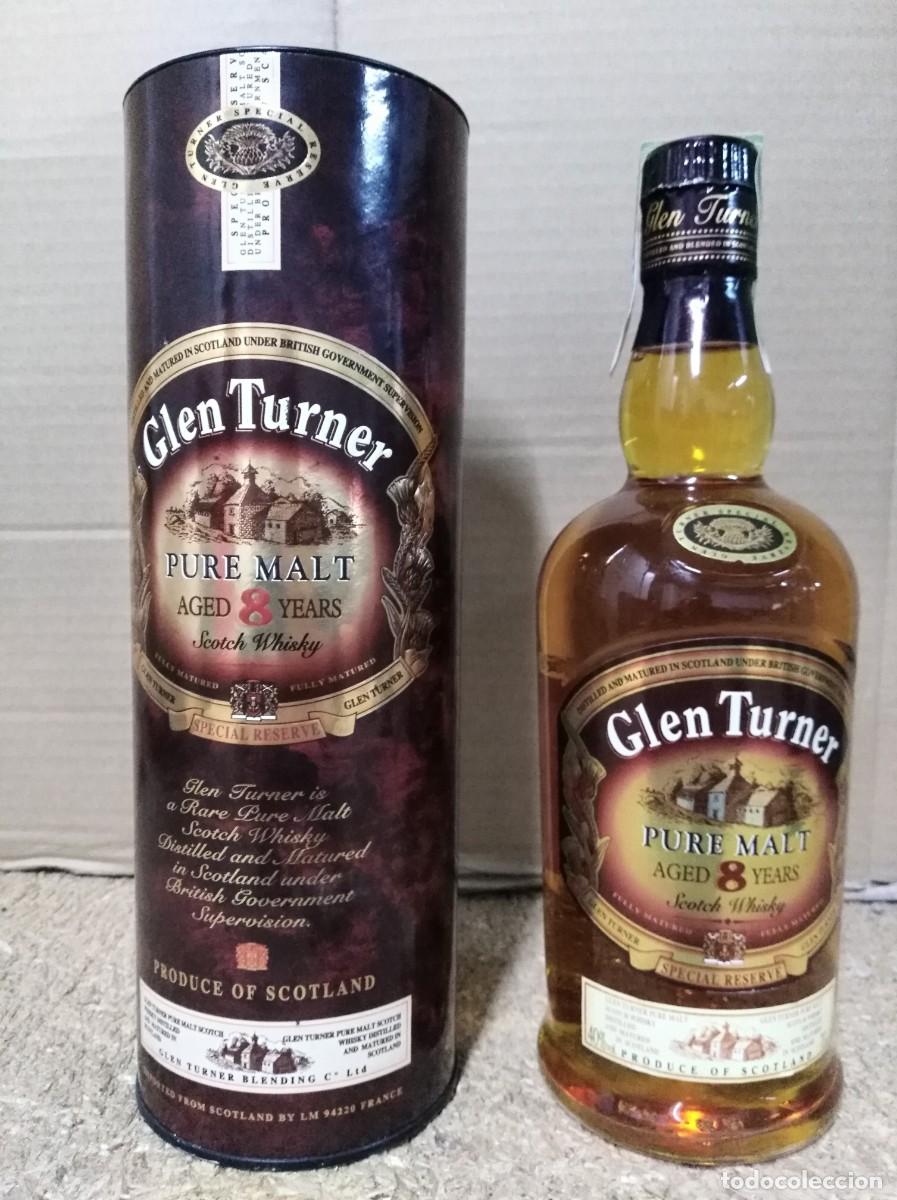 Coleccionismo de vinos y licores: Botella Whisky Glen Turner 8 a&ntilde;os