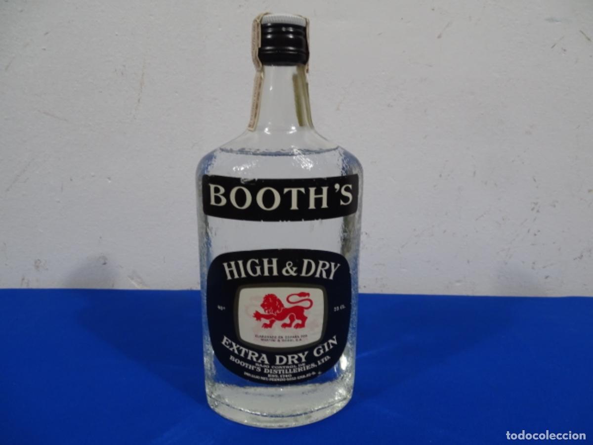 Coleccionismo de vinos y licores: EXTRA DRY GIN BOOTH&rsquo;S HIGH&DRY. SELLO 4 PTAS FRANCO.