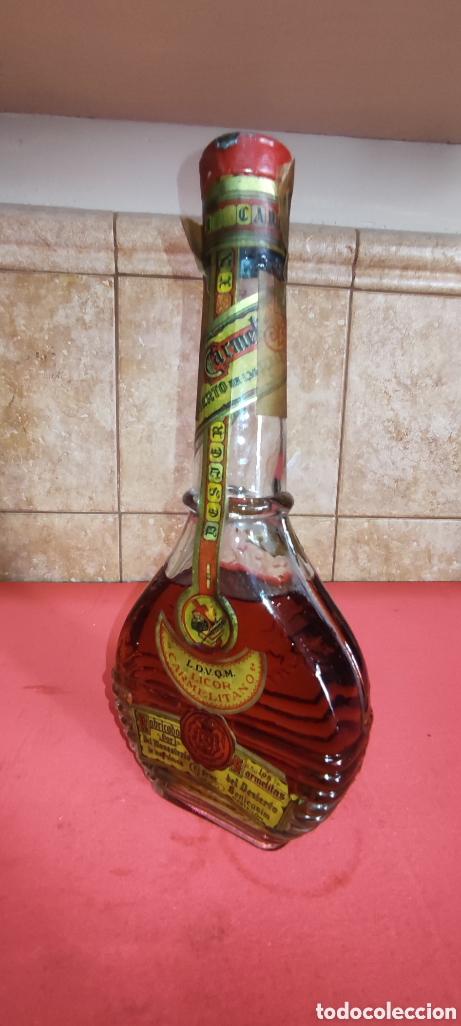 Coleccionismo de vinos y licores: Botella Licor Carmelitano - Foto 3