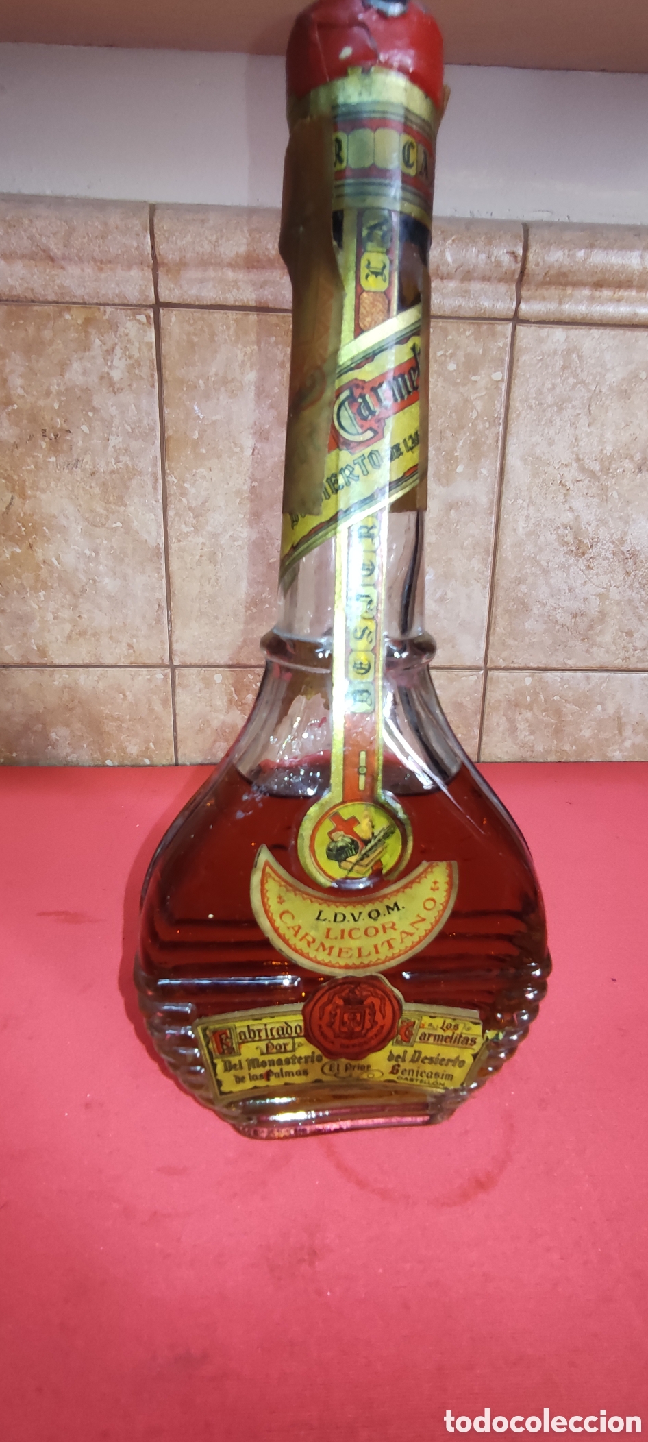 Coleccionismo de vinos y licores: Botella Licor Carmelitano - Foto 4