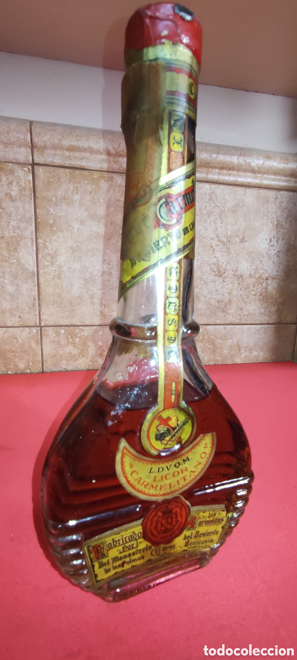 Coleccionismo de vinos y licores: Botella Licor Carmelitano - Foto 5