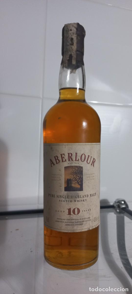 Coleccionismo de vinos y licores: ANTIGUA BOTELLA ABERLOUR AGED 10 YEARS PURE SINGLE HIGHLAND MALT SOCTH WHISKY