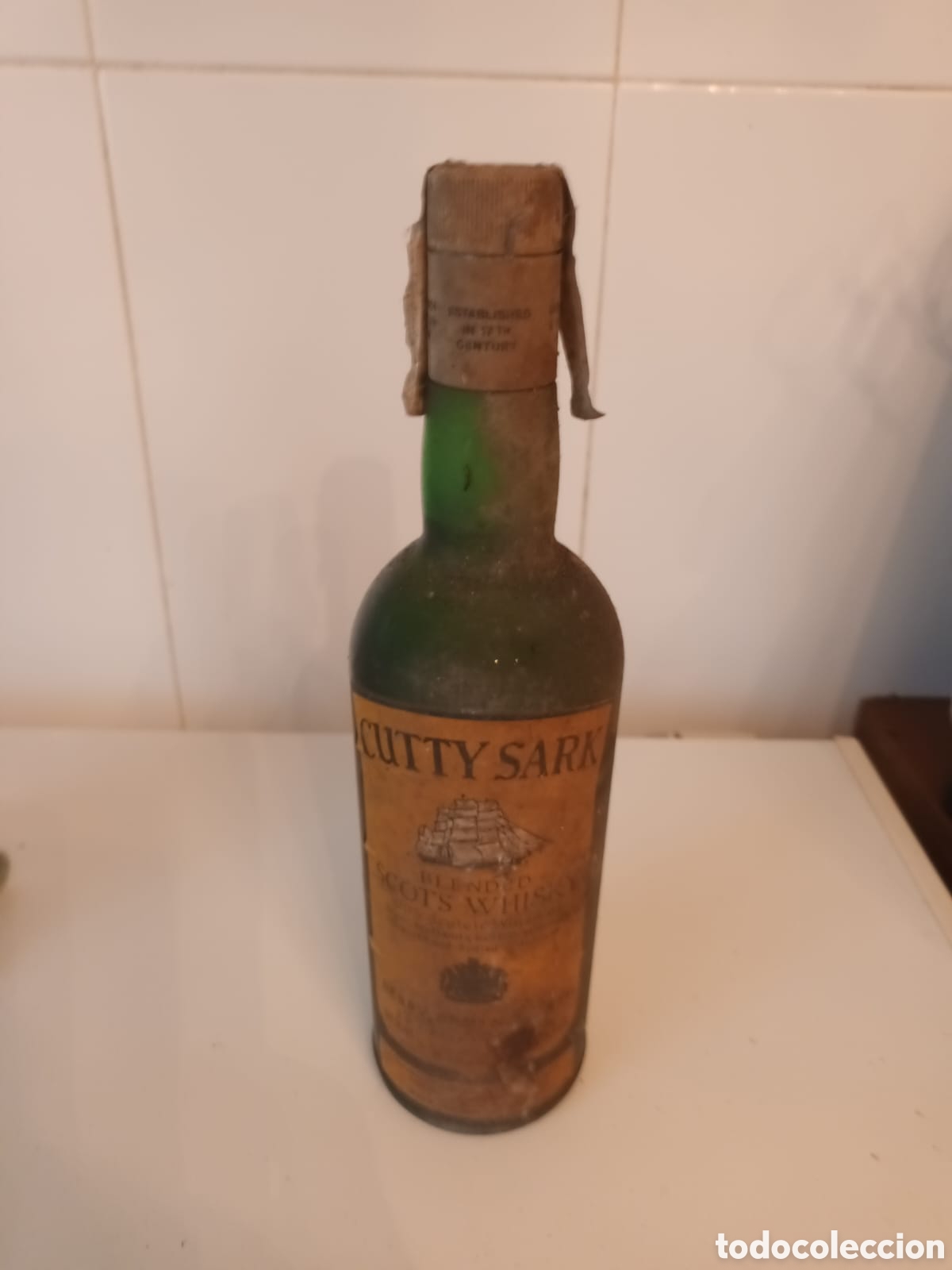 Coleccionismo de vinos y licores: ANTIGUA BOTELLA CUTTY SARK SCOTH WHISKY A&Ntilde;OS 60