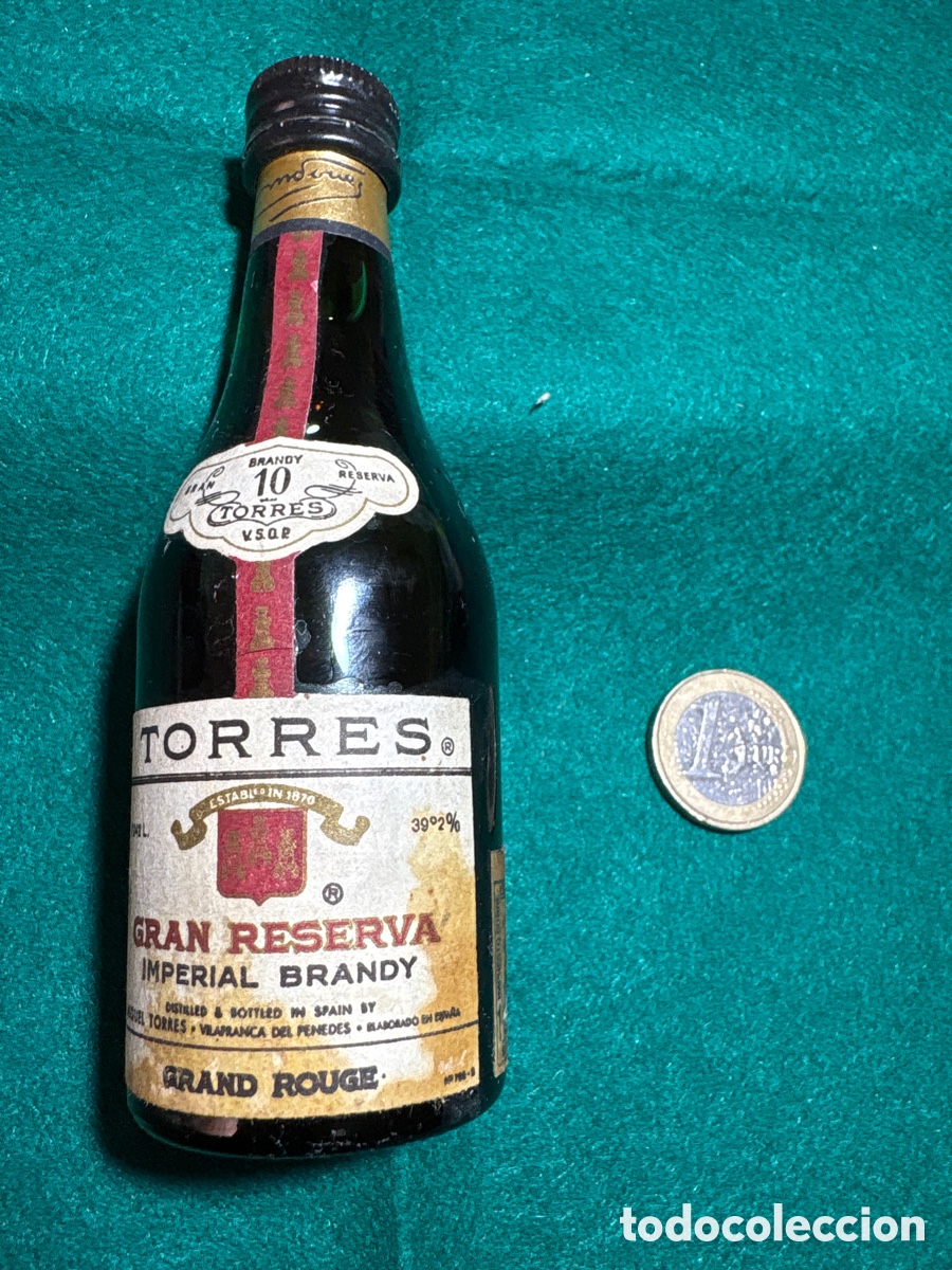 Coleccionismo de vinos y licores: Botellin antiguo a&ntilde;os 70 Brandy Torres 10