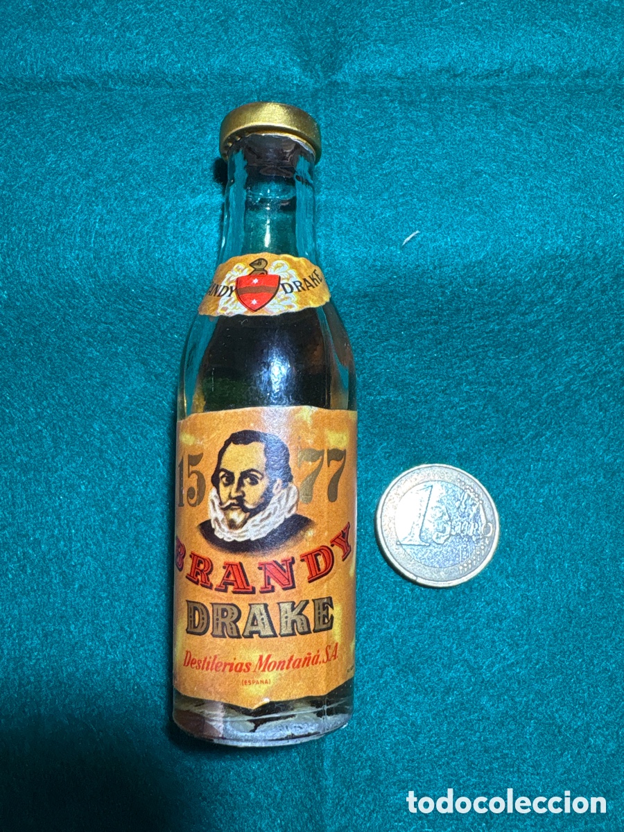 Coleccionismo de vinos y licores: Botellin Brandy Drake 1577