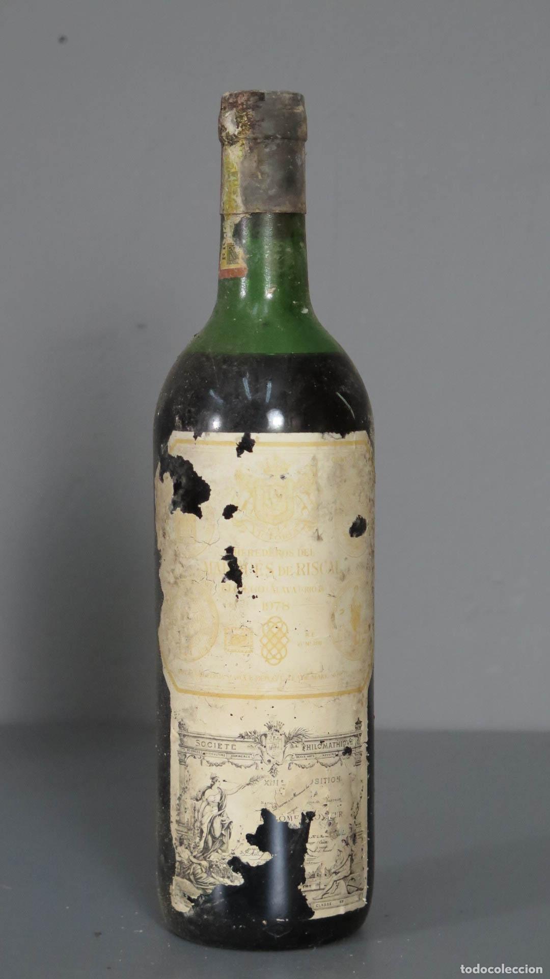 Coleccionismo de vinos y licores: BOTELLA. MARQUES DE RISCAL. 1978 - Foto 1