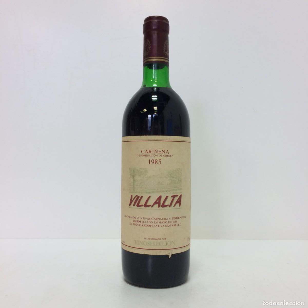 Coleccionismo de vinos y licores: Vino: 1985 Villalta Garnacha / Tempranillo, Bodega Cooperativa San Valero (Cari&ntilde;ena)