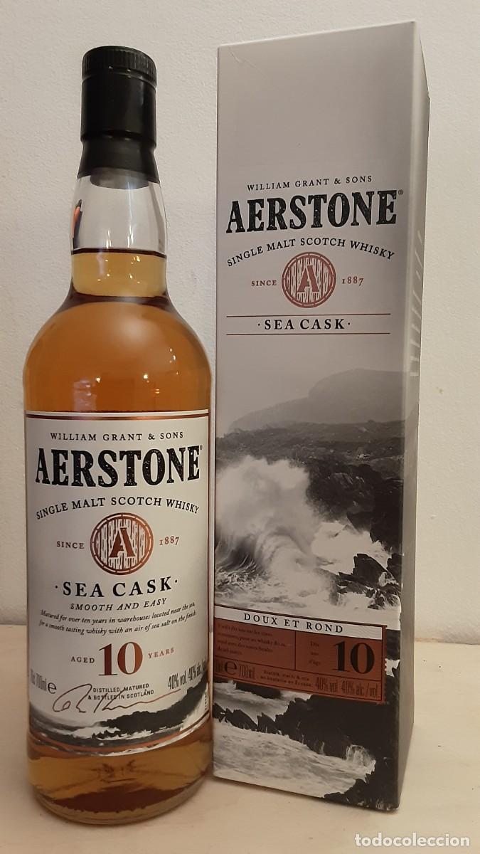 Coleccionismo de vinos y licores: BOTELLA DE WHISKY SINGLE MALT &rdquo;AERSTONE SEA CASK&rdquo;, 10 A&Ntilde;OS, (WILLIAM GRANT & SONS).