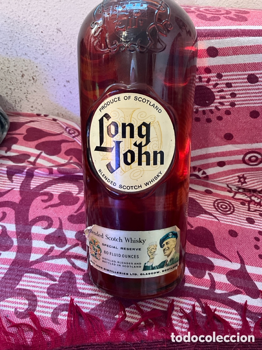 Coleccionismo de vinos y licores: Botella Long Jhon 2,366 l - Foto 1
