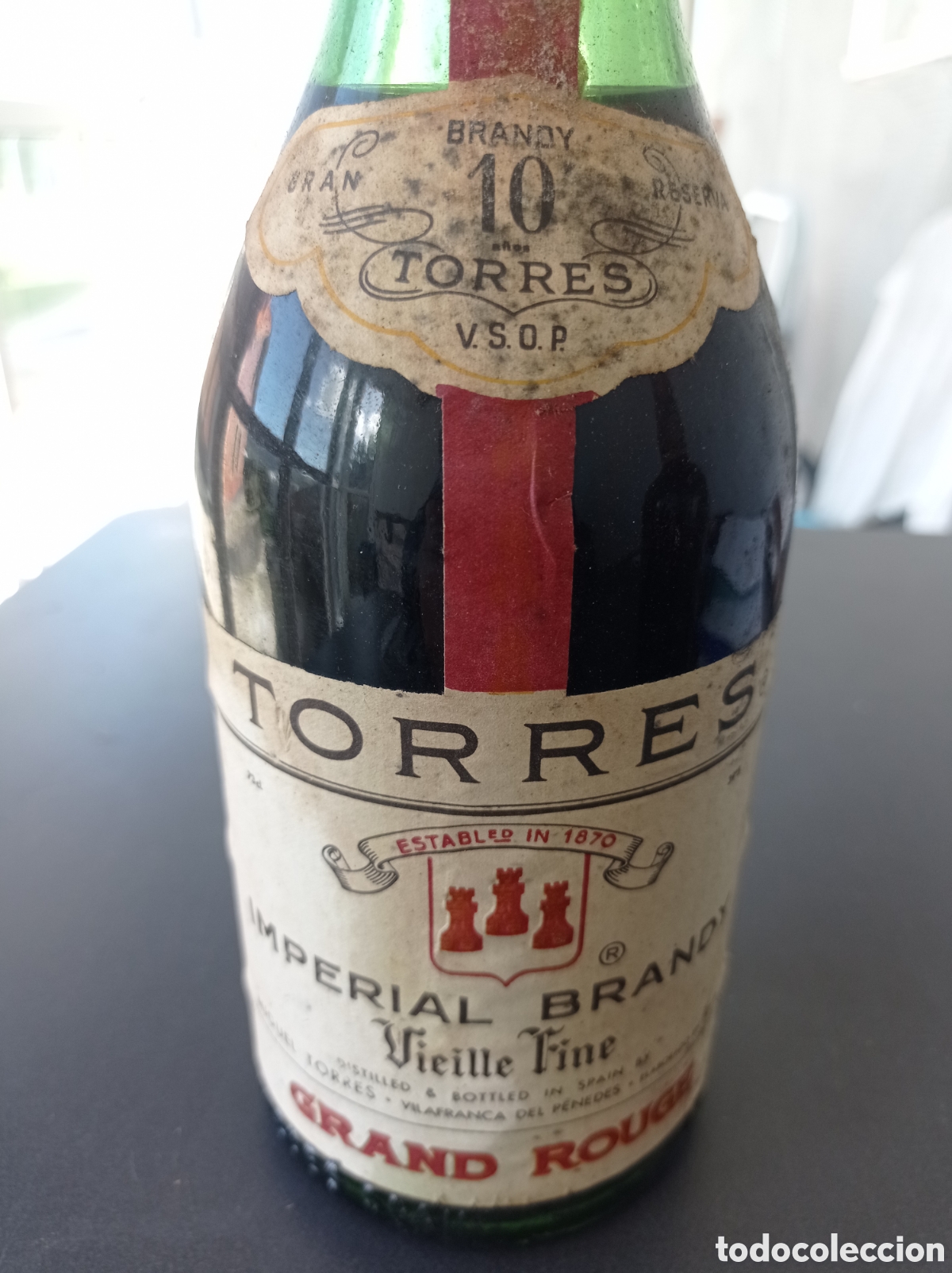 Coleccionismo de vinos y licores: Co&ntilde;ac torres 10 d&eacute; los 70 - Foto 3