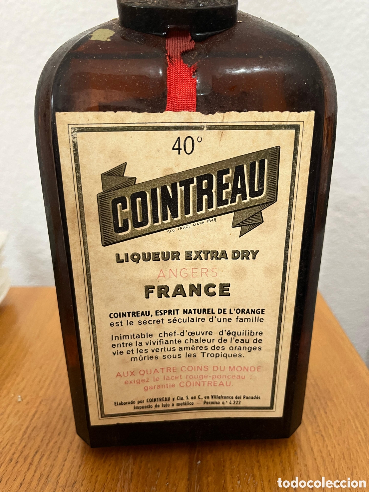 Coleccionismo de vinos y licores: Botella de cointreau - Foto 3