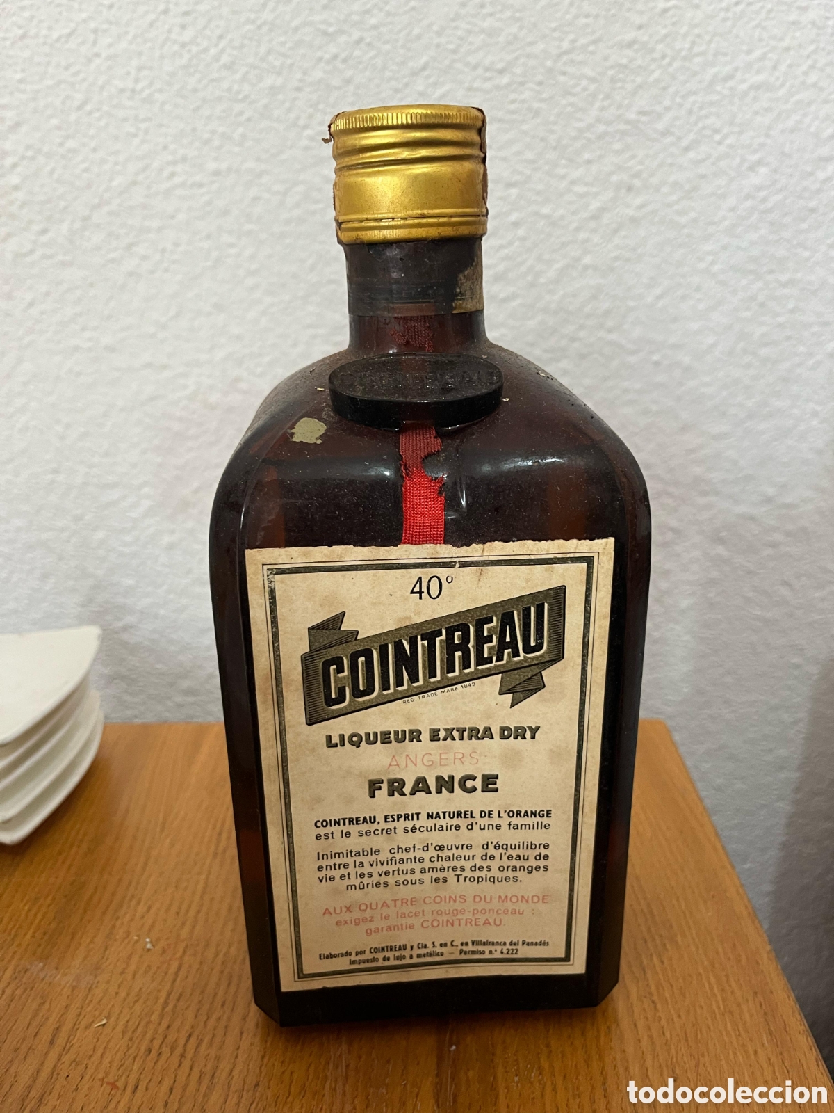 Coleccionismo de vinos y licores: Botella de cointreau - Foto 6