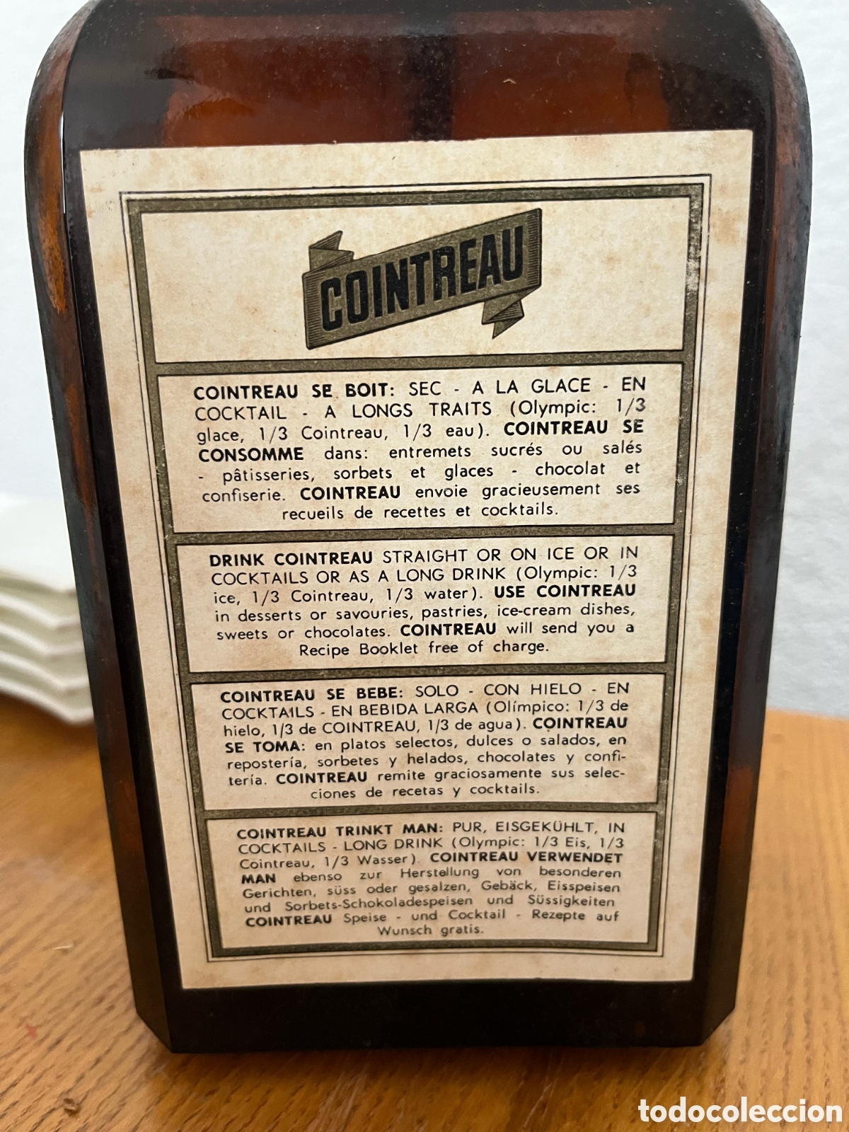 Coleccionismo de vinos y licores: Botella de cointreau - Foto 1
