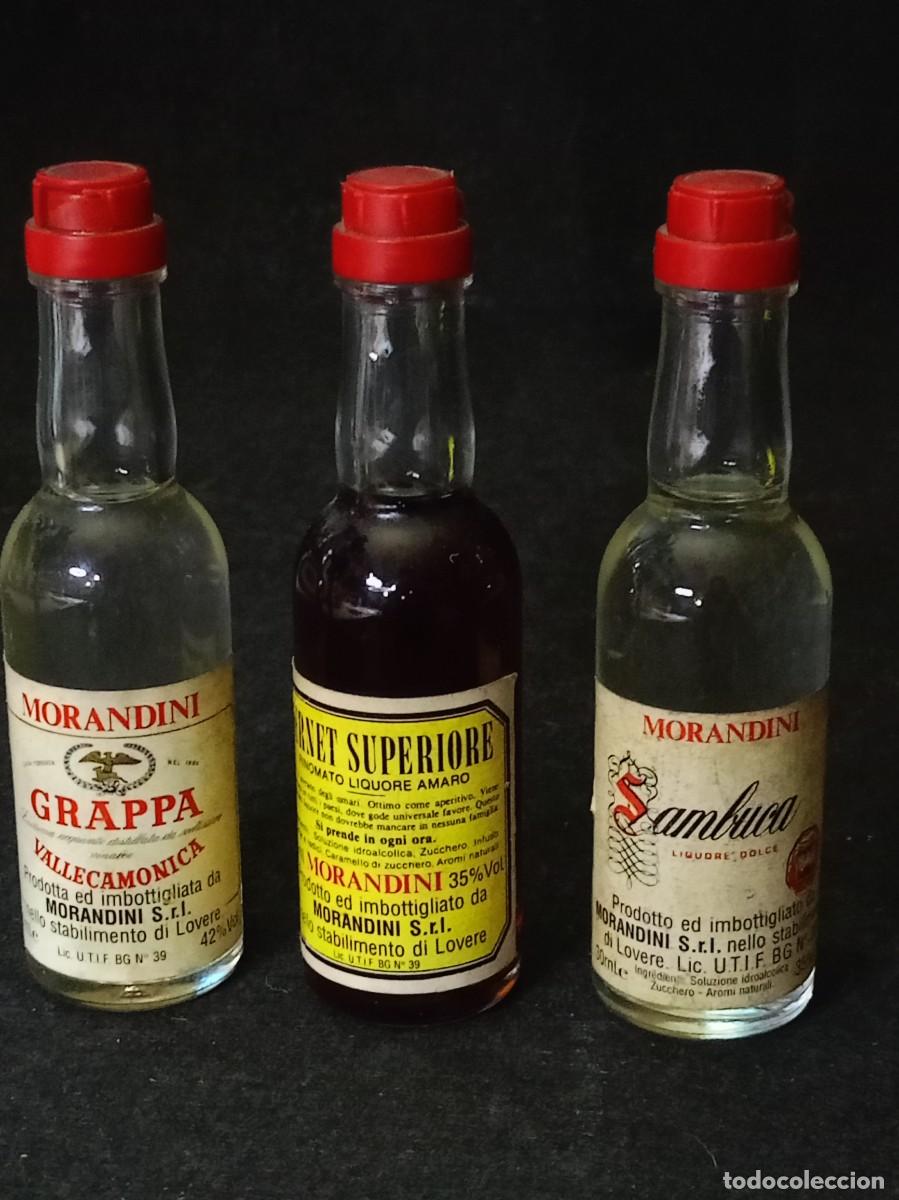 Coleccionismo de vinos y licores: lote de tres botellitas de licor 30ml.