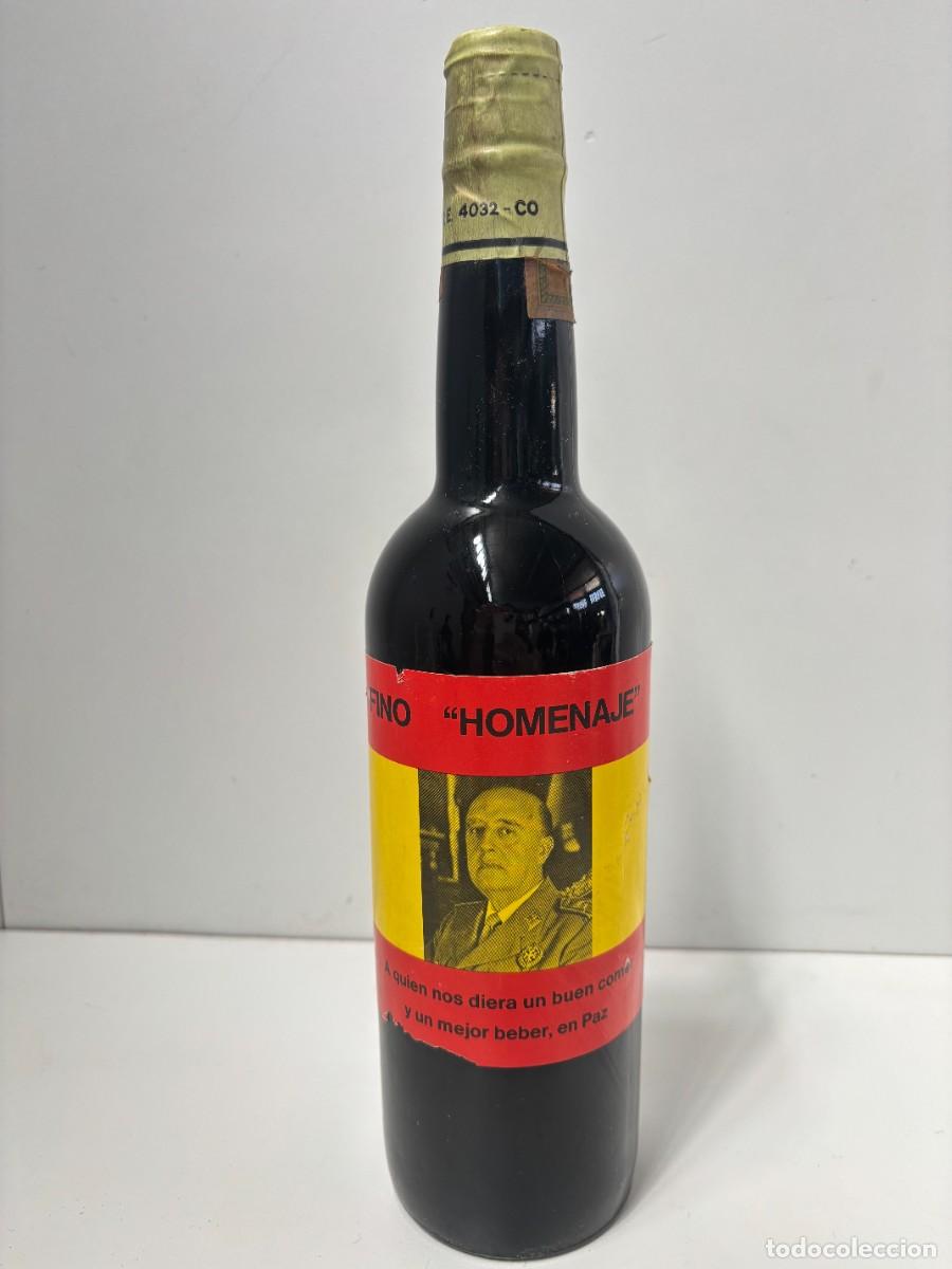 Coleccionismo de vinos y licores: BOTELLA VINO FINO &rdquo;HOMENAJE A FRANCO&rdquo; PRECINTADA