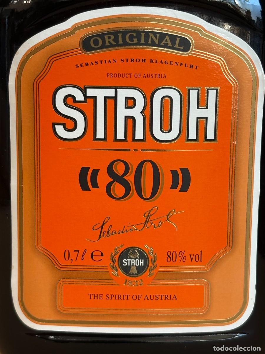 Coleccionismo de vinos y licores: BOTELLA DE RON STROH 80, AUSTRALIA - Foto 2