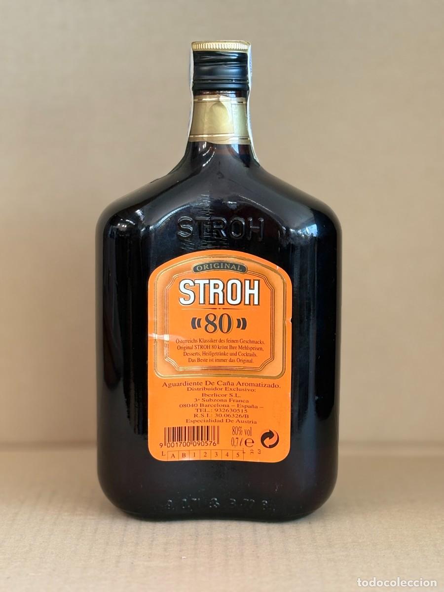Coleccionismo de vinos y licores: BOTELLA DE RON STROH 80, AUSTRALIA - Foto 5