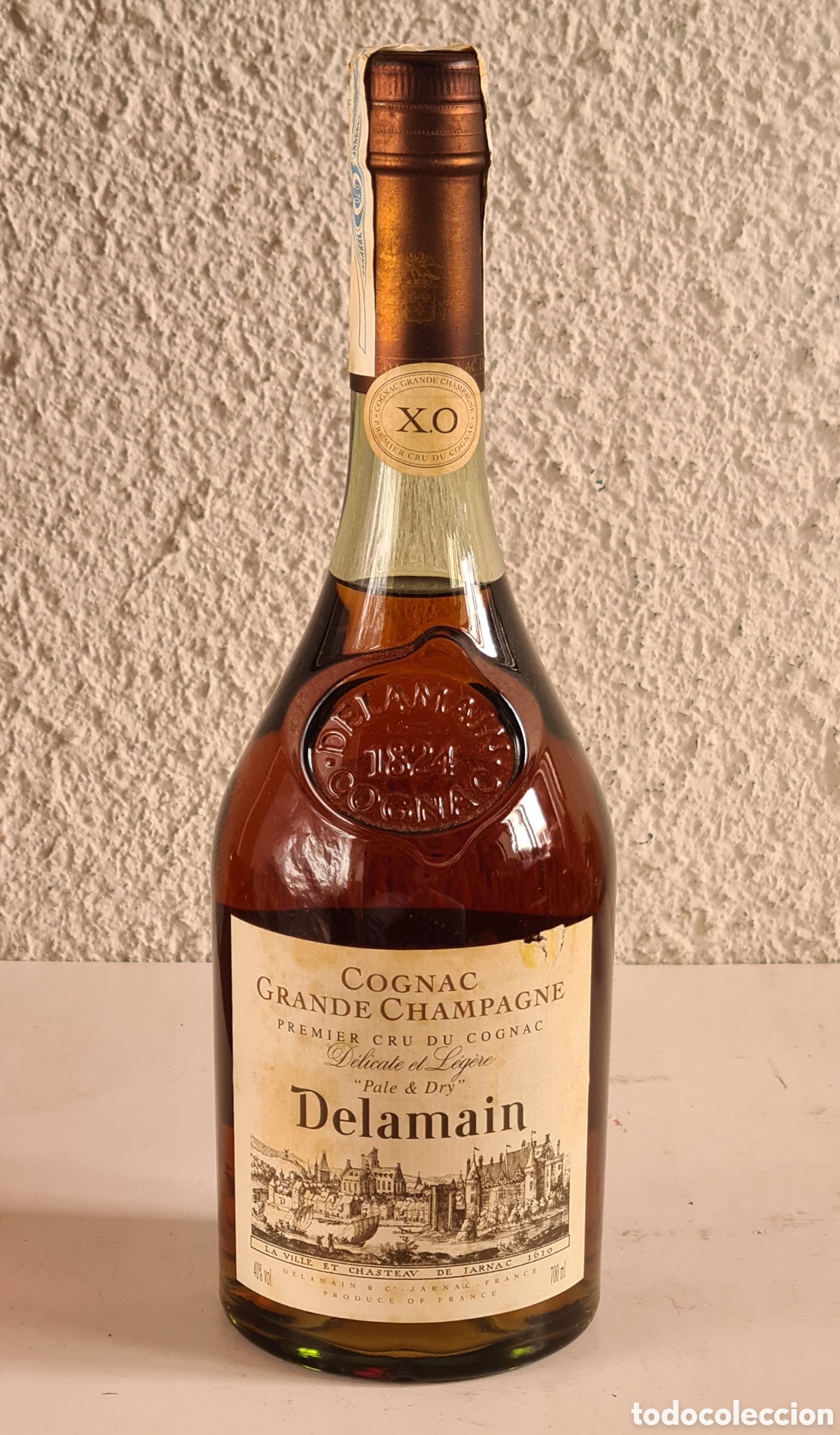 Sammlung von Weinen und Lik&ouml;ren: Botella Delamain XO Cognac Grande Champagne Pale & Dry - Precintada - France Licor Francia Liqueur