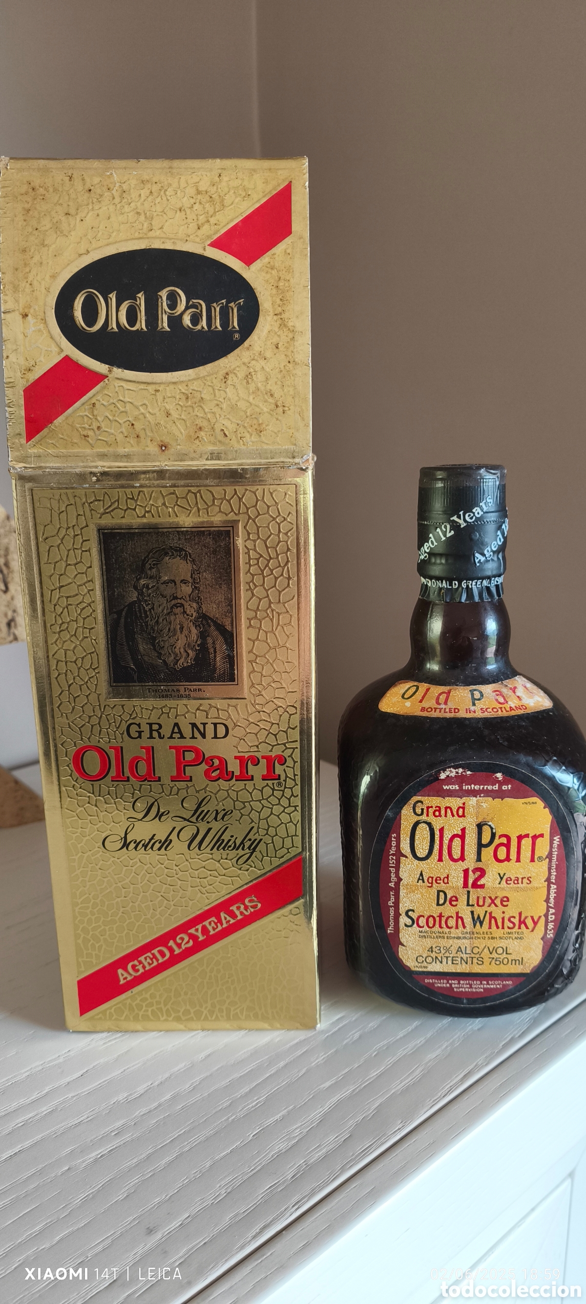 Sammlung von Weinen und Lik&ouml;ren: Grand old parr 12 a&ntilde;os Deluxe con caja vintage