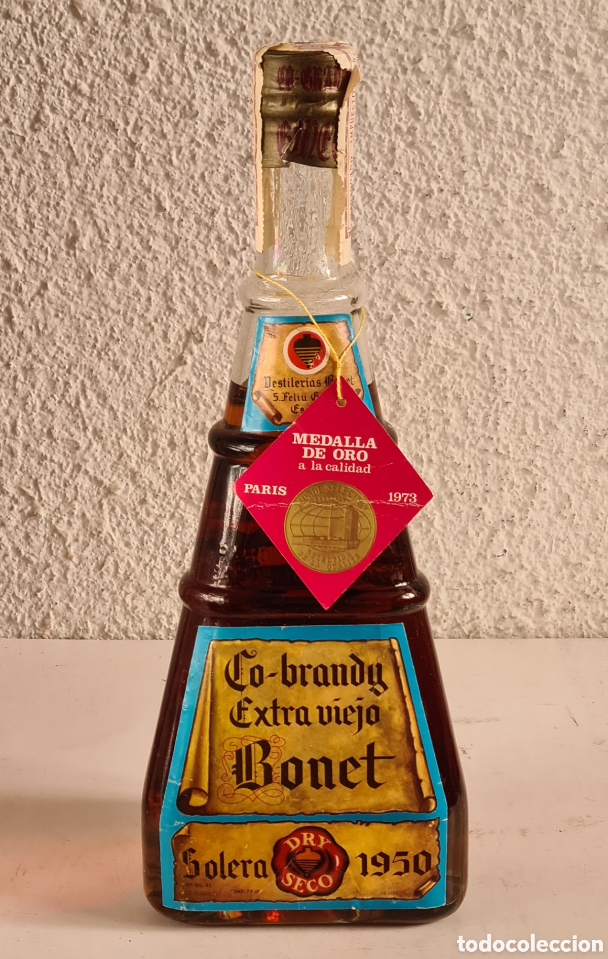 Coleccionismo de vinos y licores: Botella Destiler&iacute;as Bonet Co-Brandy Extra Viejo Solera 1950 Dry Seco Sant Feliu de Gu&iacute;xols - Licor