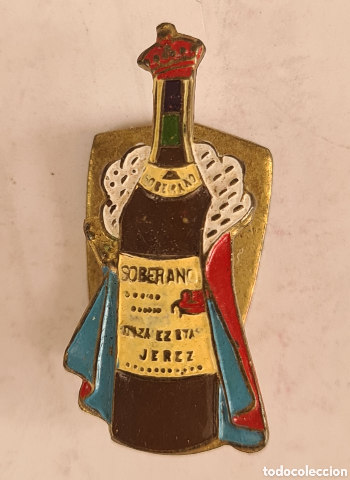 Sammlung von Weinen und Lik&ouml;ren: Antigua Insignia ojal Botella Soberano - Jerez Vino - Grabada Pujol - Vino Licor