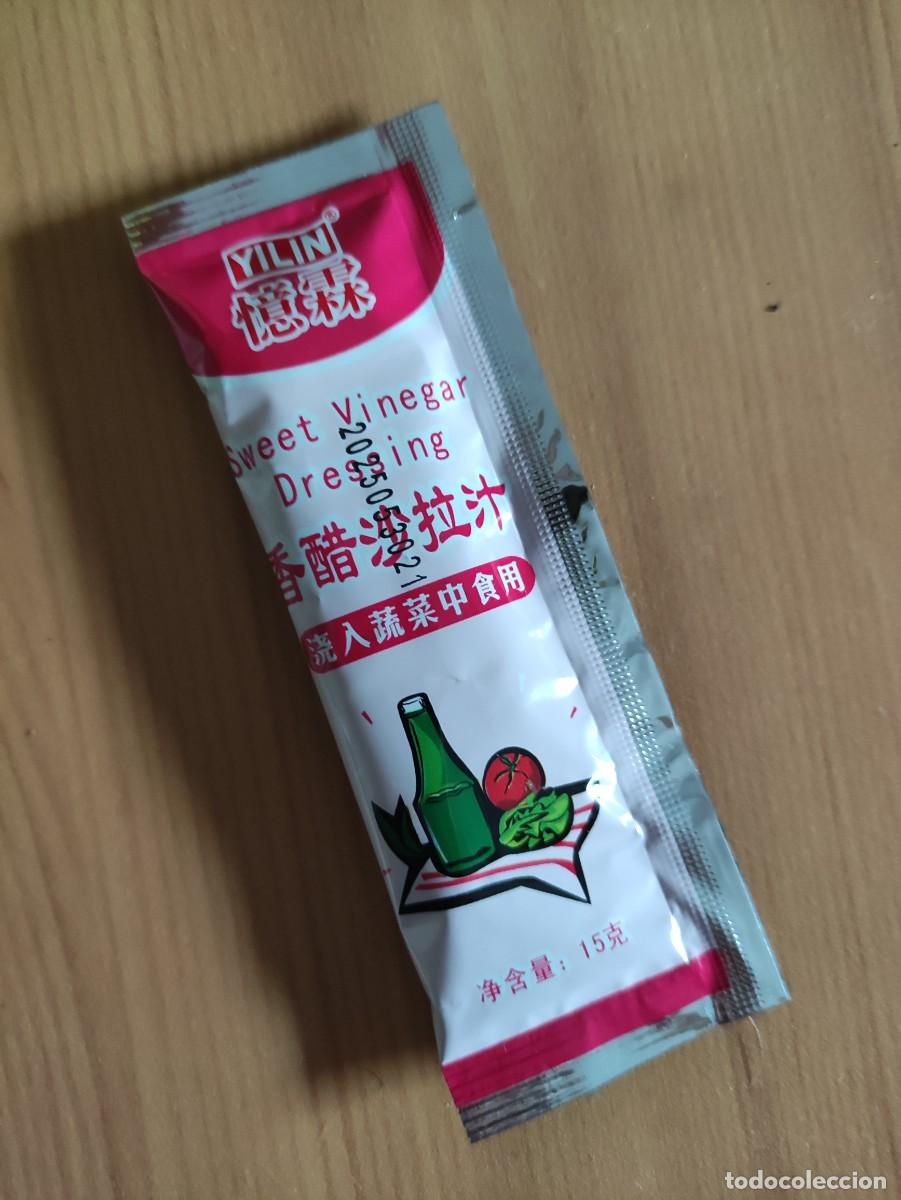 Sammlung von Weinen und Lik&ouml;ren: SOBRE MONODOSIS VINAGRE SIN USAR - SWEET VINEGAR DRESSING - CHINA - YILIN