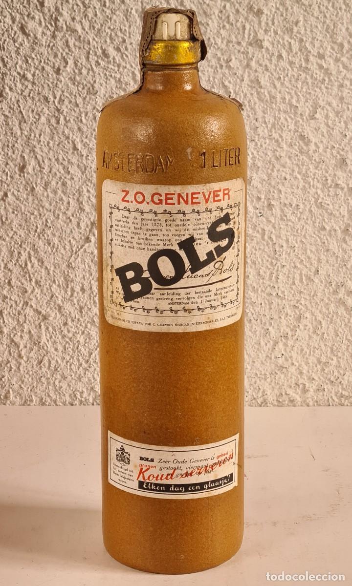 Sammlung von Weinen und Lik&ouml;ren: Botella de Cer&aacute;mica Ginebra Bols Amsterdam 1 L. Erven Lucas - Licor - Precintada - Tarragona