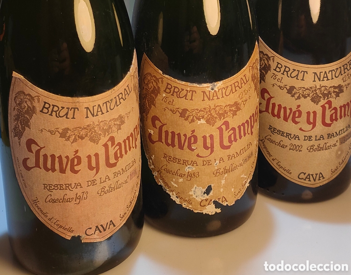 Coleccionismo de vinos y licores: Juve & Camps Cava Reserva Familia 1973-1983-2002