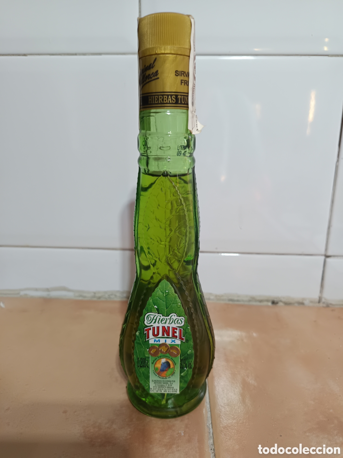 Collection of wines and liquors: Mini botella licor de hierbas T&uacute;nel Mix &ndash; Mallorca &ndash; 20 cl &ndash; Colecci&oacute;n / decoraci&oacute;n