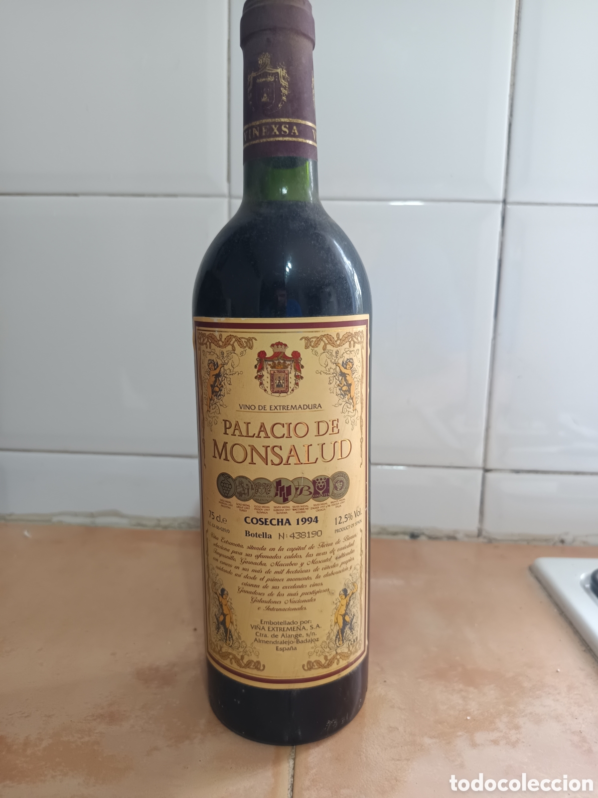 Collection of wines and liquors: Botella de vino Palacio de Monsalud &ndash; Cosecha 1994 &ndash; Extremadura &ndash; Vino de colecci&oacute;n