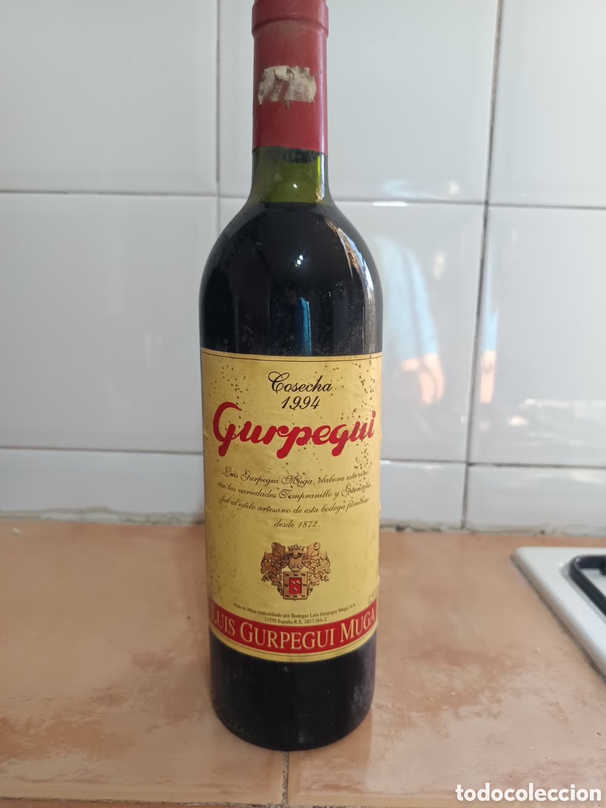 Colecionismo de vinhos e licores: Botella de vino Gurpegui 1994 &ndash; Rioja &ndash; Colecci&oacute;n o decoraci&oacute;n