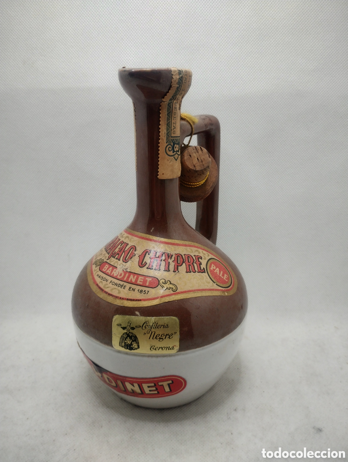 Sammlung von Weinen und Lik&ouml;ren: Botella grande de Cura&ccedil;ao Chypre &rdquo;BARDINET&rdquo; 1857 PRECINTADA